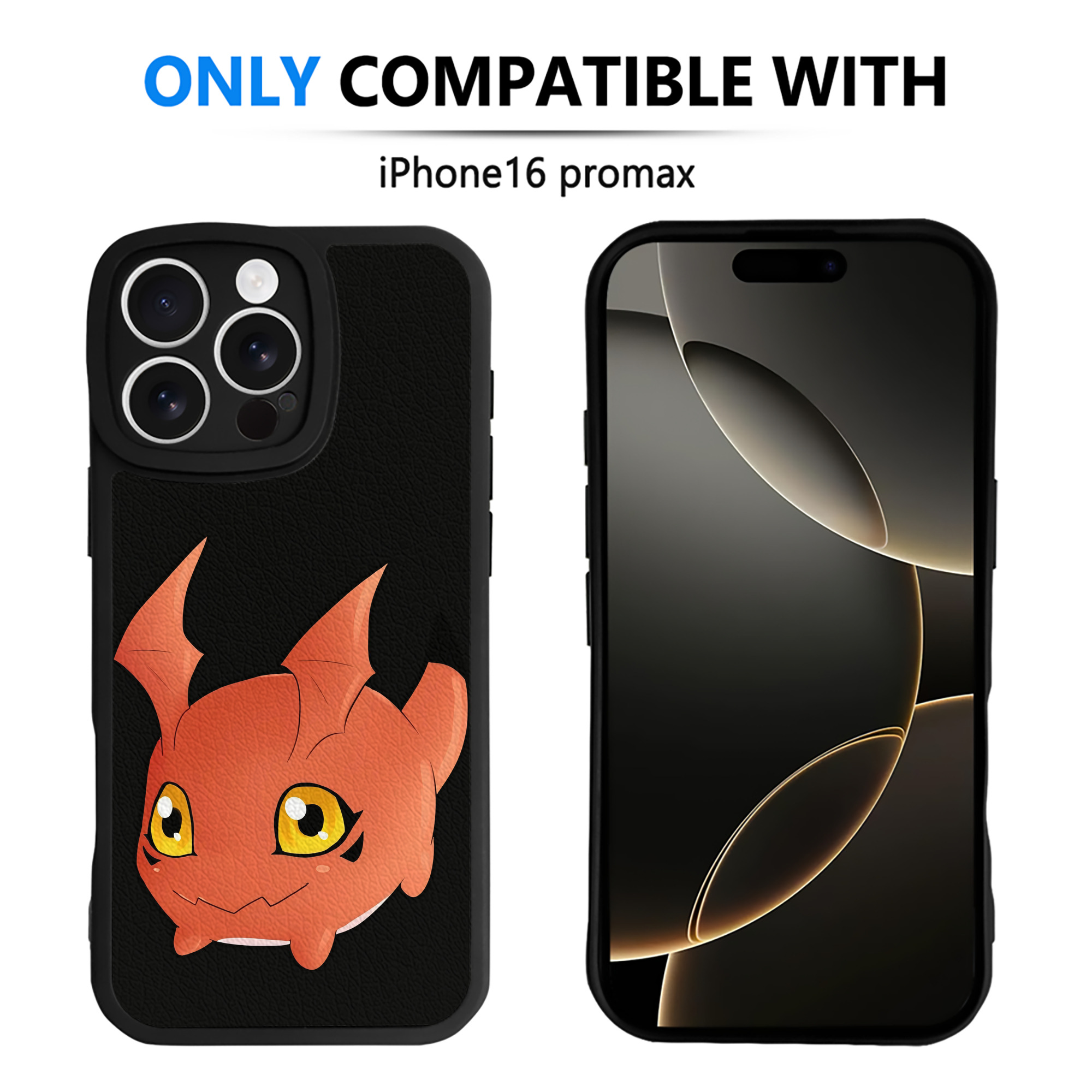（画像用） Digimon デジタルモンスター/デジモン 【iPhone 16シリーズ対応】シリコンスマホケース（レザー調） 材質：シリコン